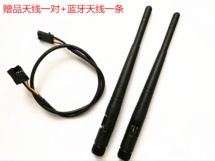 2dbi Wireless 2.4GHz WiFi Antenna RP-SMA + MHF4/IPX Pigtail Cable for NGFF M.2 Wireless card M.2 long range wifi antenna
