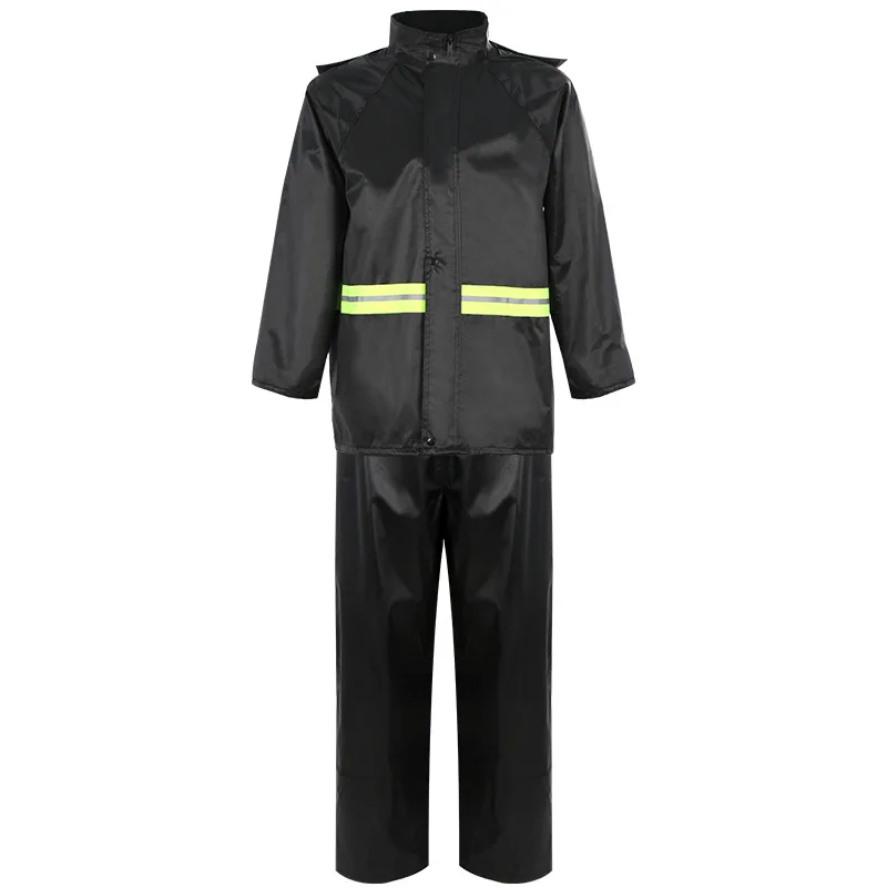 Waterproof Oxford Cloth Adults Split Raincoat Suit Double Layers Breathable Mesh Raincoat With Pants