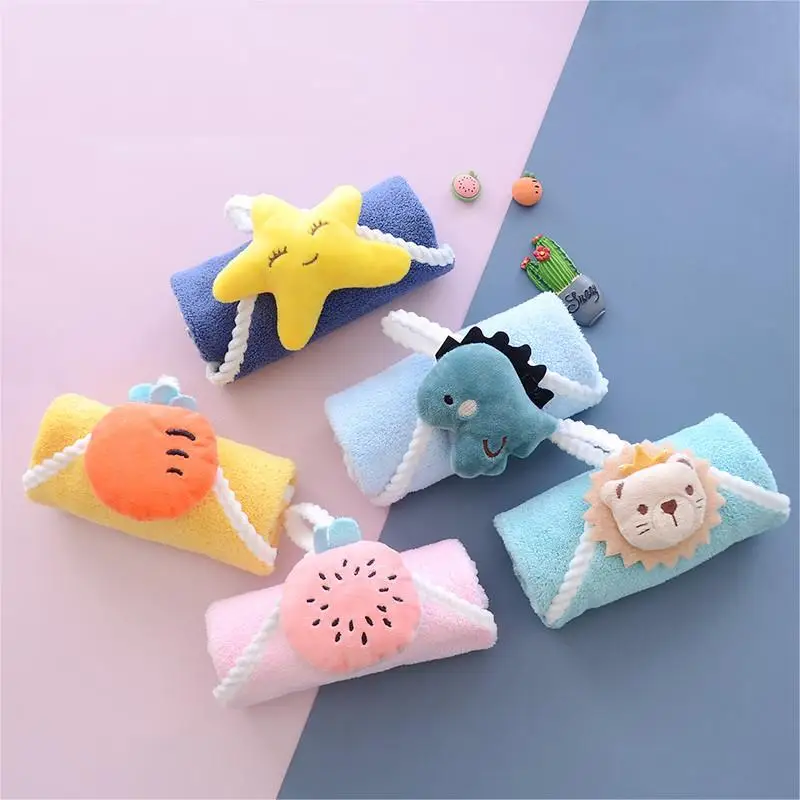 Good Quality Multiple Colors Cute Design Kids Gifts Towels Comfortable 100% Polyester Small Hand Face Children Hand Towels