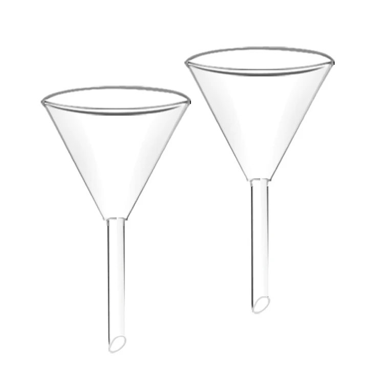 Лабораторная стеклянная посуда прозрачный конический стеклянный фильтр боросиликатный 3,3 стеклянный Воронка для лабораторного использования