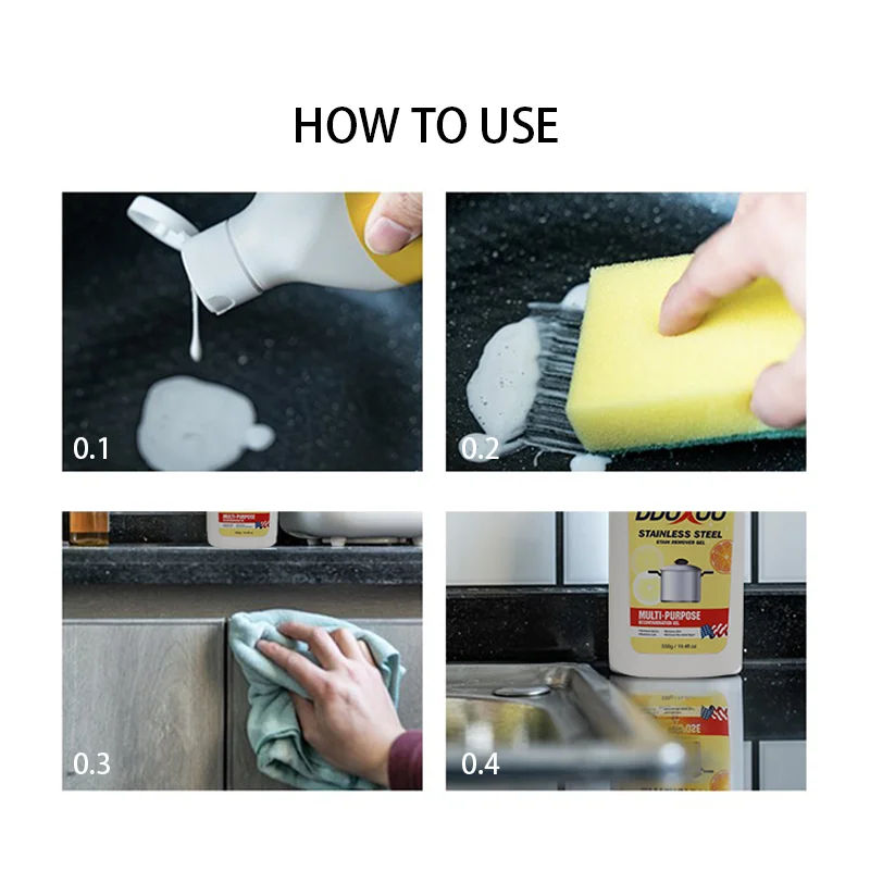 Efficient and multi-functional cleaning agent stainless steel cleaning cream,