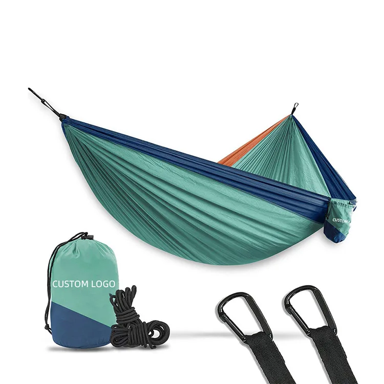 Single Double Nylon Waterproof Hammock Camping Hiking Lightweight Portable Outdoor Hammocks