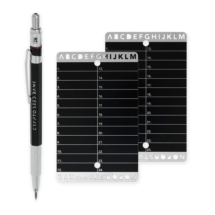 Custom Logo Crypto Seed Backup Cold Wallet Store Up To 24 Seed Word Mnemonic Tool Compatible Hardware Crypto Wallet