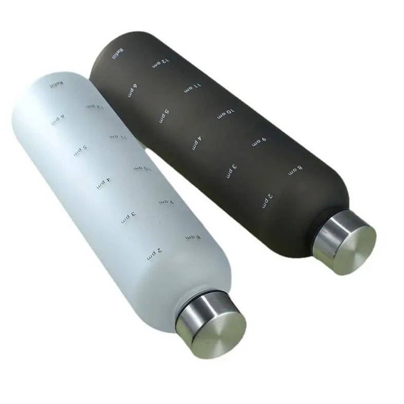High Quality 1 Liter Leak Proof Frosted Glass Water Bottle For Office Or Gym-BPA Free