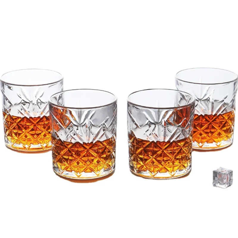 300ml Modern Crystal Design Whiskey Glass Cup Tumbler customized Glassware Liquor Vodka Whiskey Drinkware Glasses