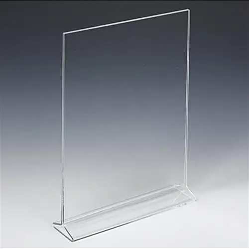 Wholesale 6 Pack T Shape PMMA Table Card Stand Clear Acrylic Sign Holder 5x7