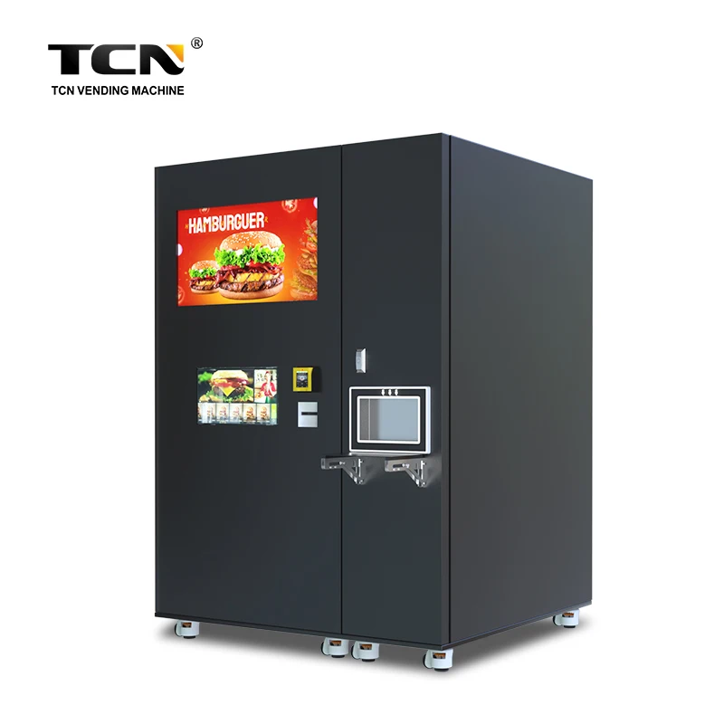 TCN Chinese Manufacturer Customized Heated Hot Food Hamburger Vending Machine Full Automatic