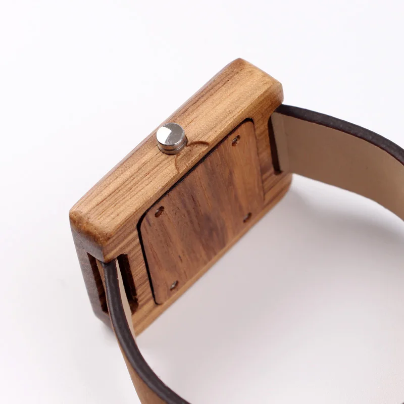 SOPEWOD Top Brand Leather Strap Bamboo Watch Men Analog Quartz Wooden Hand Watches With Custom Printed Logo
