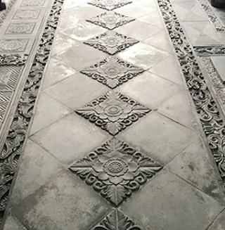 Лидер продаж рельефная линия лотоса для мощения во дворе античная резьба сборная Декоративная Пластиковая форма сборного