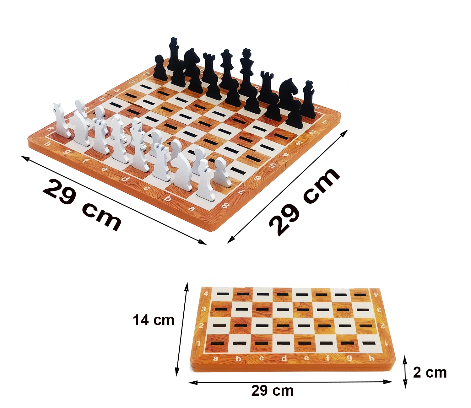 Wooden Chess Games Portable Folding Chess Board Childhood Wooden Chess Game Set