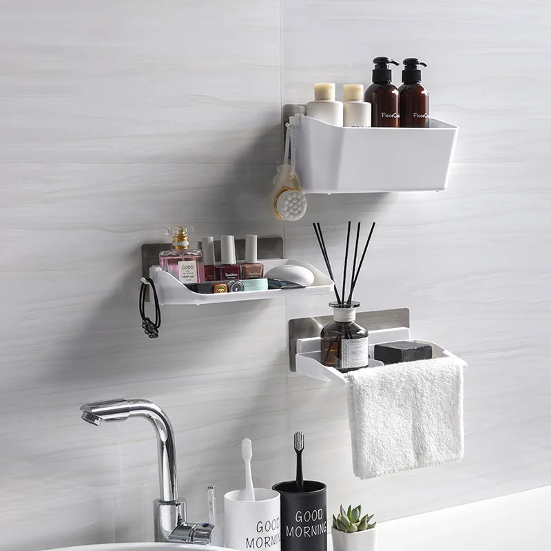 High quality Saving space wall mounted 3 pcs  plastic Fridge Storage Organizer Set bathroom Rack Shelves