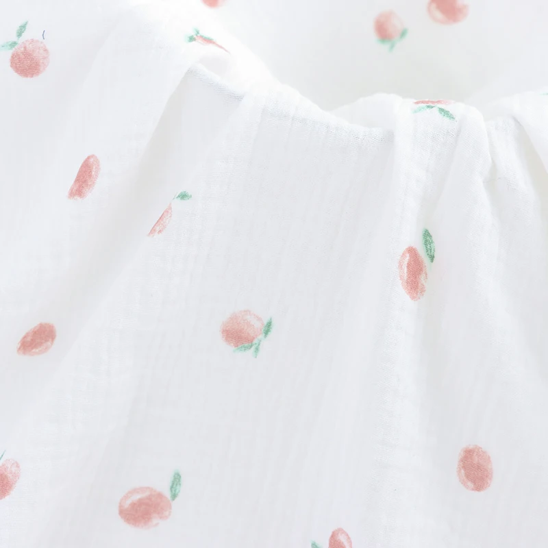 Premium price cotton double crepe printed baby baby fabric