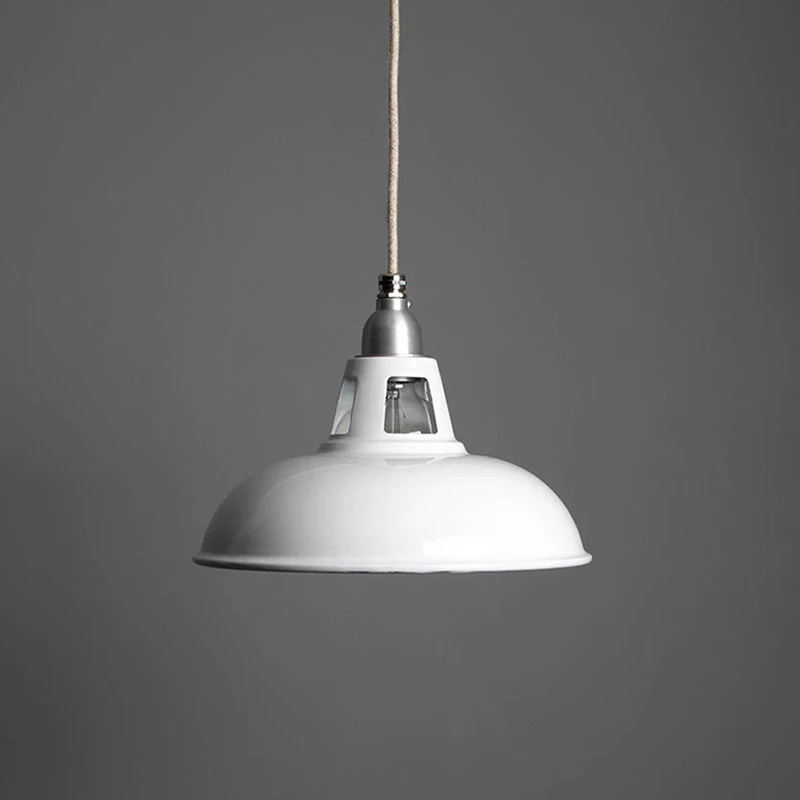 American style modern eco white luxury mini portable enamel metal steel iron materia frame lampshade for living room