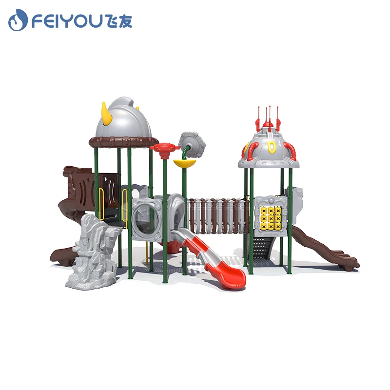 Children Outdoor Playground Park Factory Plastic Slide Climbing Frame Equipment For Kids Commercial Playground Equipment