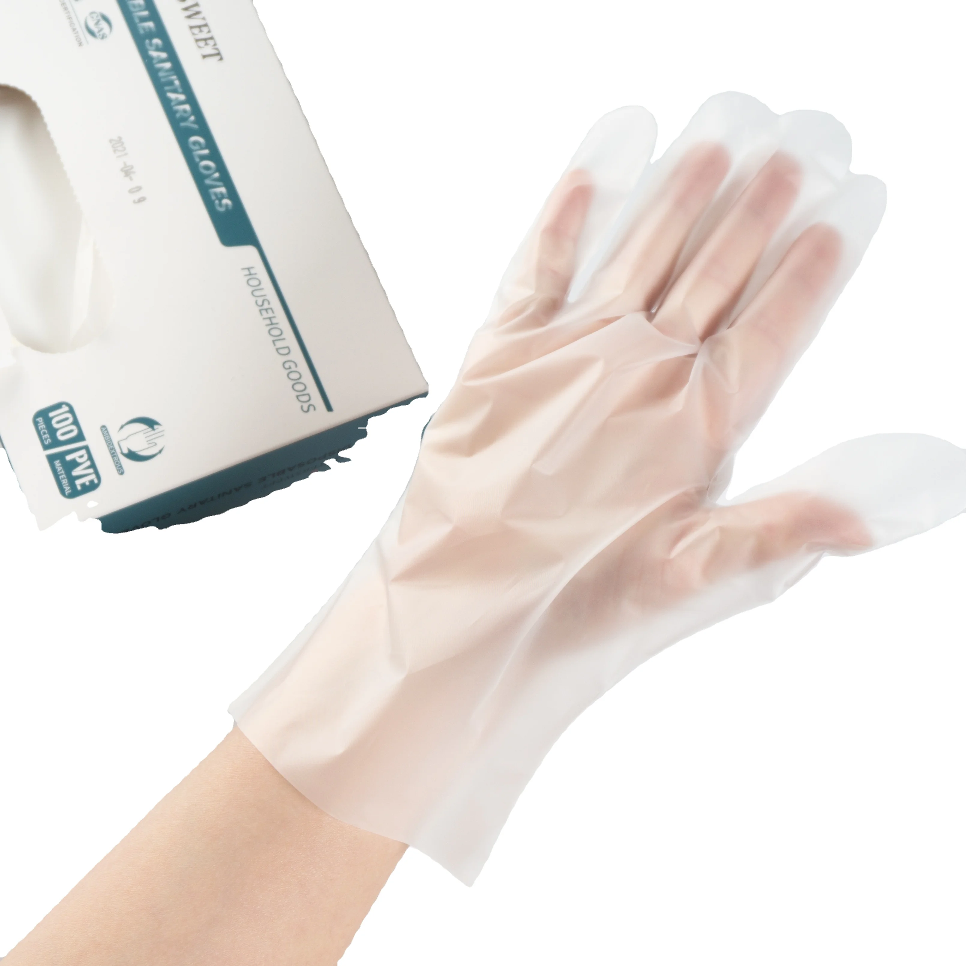 polyester pe plastic glove hdpe kitchen disposable gloves