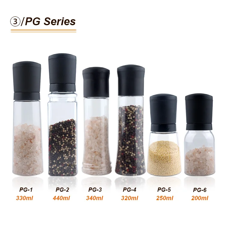 Hot selling Black new spice peper grinder manual salt and pepper