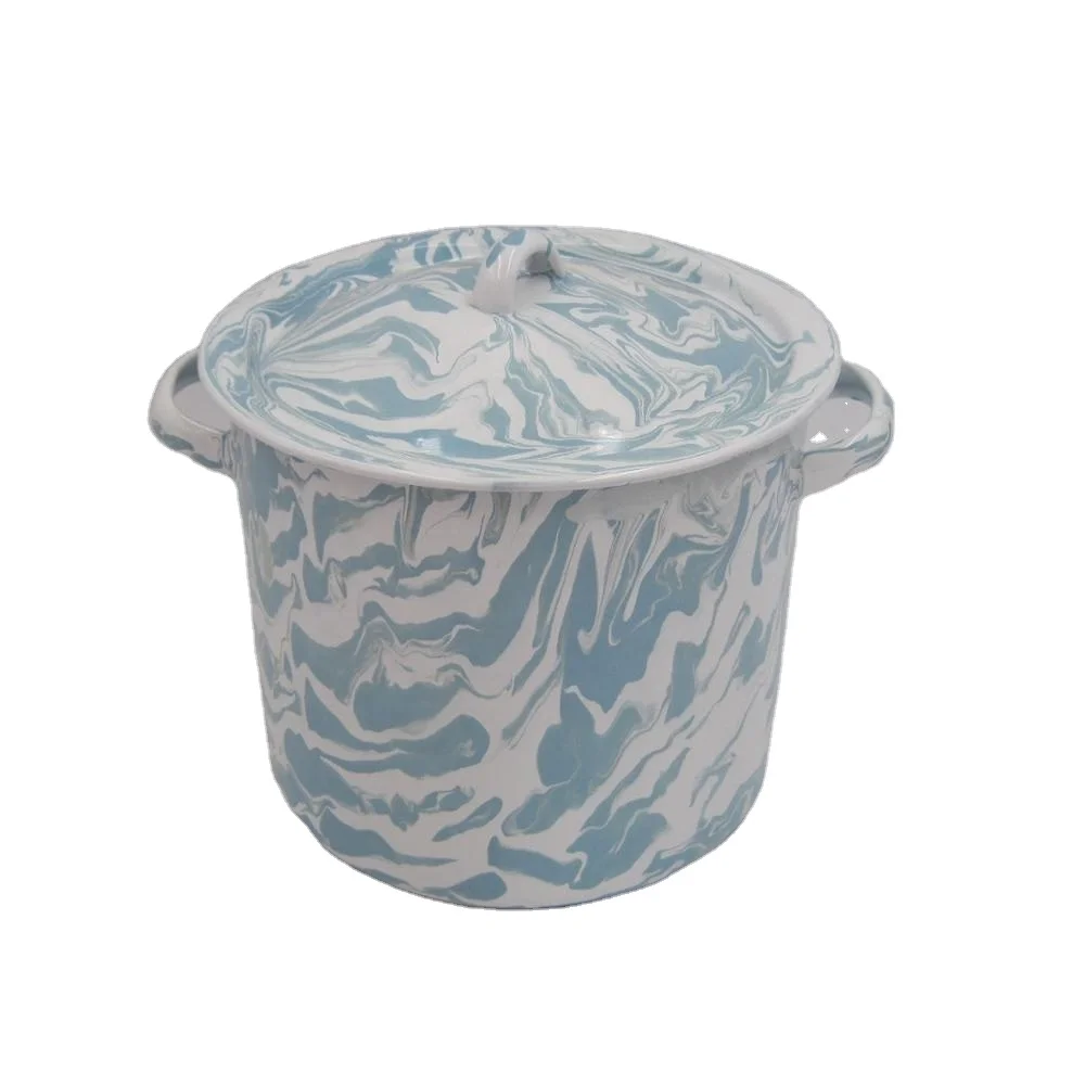 Dia 26 см круглая эмалированная коробка для хлеба горшок для хранения картофеля с крышкой