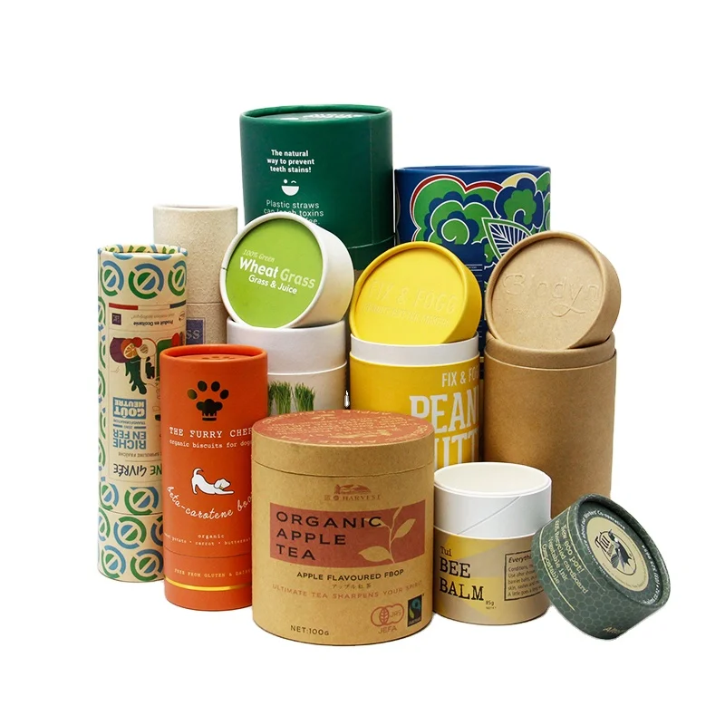 biodegradable eco friendly cosmetics cylinder herbal tea packaging lipstick sure deodorant cardboard paper tube packaging