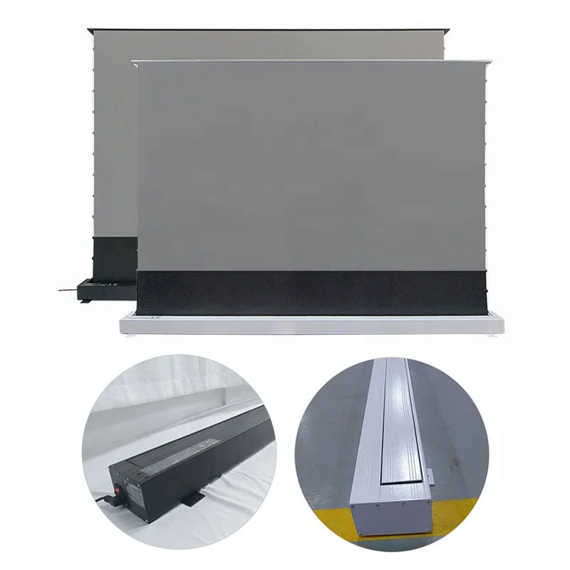 [OEM+CBSP]120' floor rising projection screen alr ust motorized projector screen lifting high contrast laser projector screen