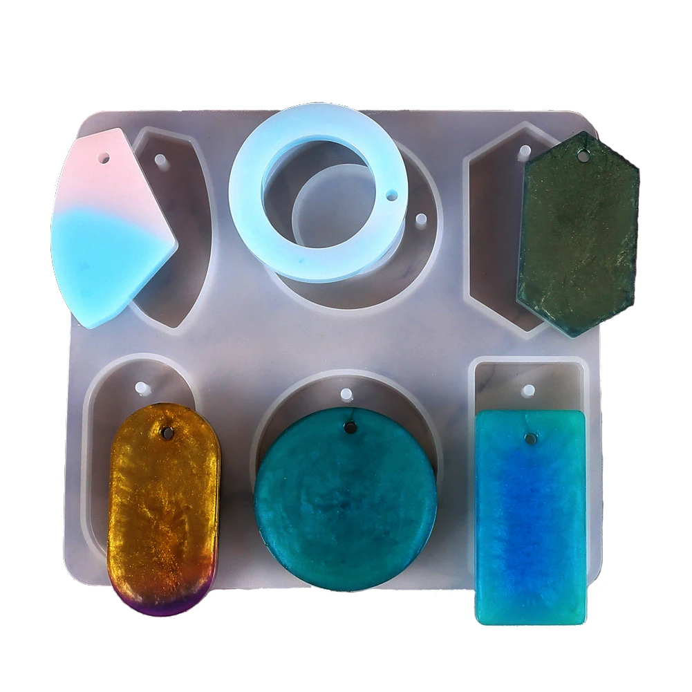 Yiwu Bobao 3D 6pcs basic geometric shape DIY silicone glue plaster clay wax epoxy resin incense accessories craft ornament molds