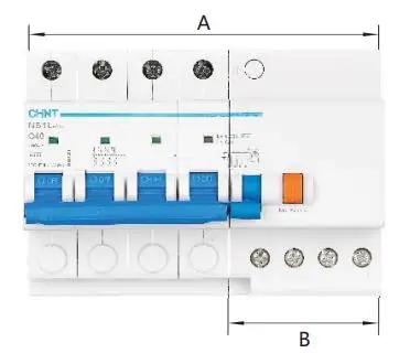 Chint RCBO DZ158LE-125 3P+N 100A 30mA 80A High-power Household Earth Leakage Switch 125A Circuit Breaker