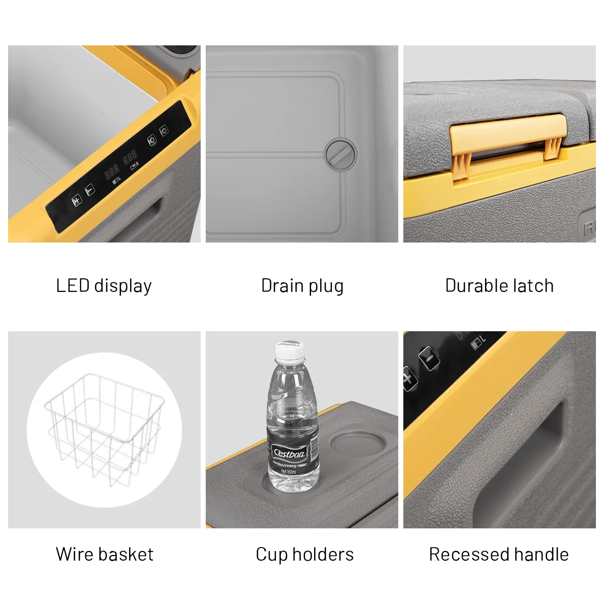 Alpicool CLD Series Dual Zones Cooler Removable Door Design Freezer Portable Camping Car Fridge 12V Dual Use Refrigerator