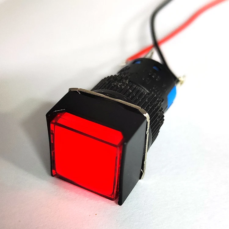 LA160-16A 5 pin 12VDC зеленый красный светодиод кнопочный переключатель вкл/выкл с подсветкой Мгновенный 5A 250V адаптируемые под требования