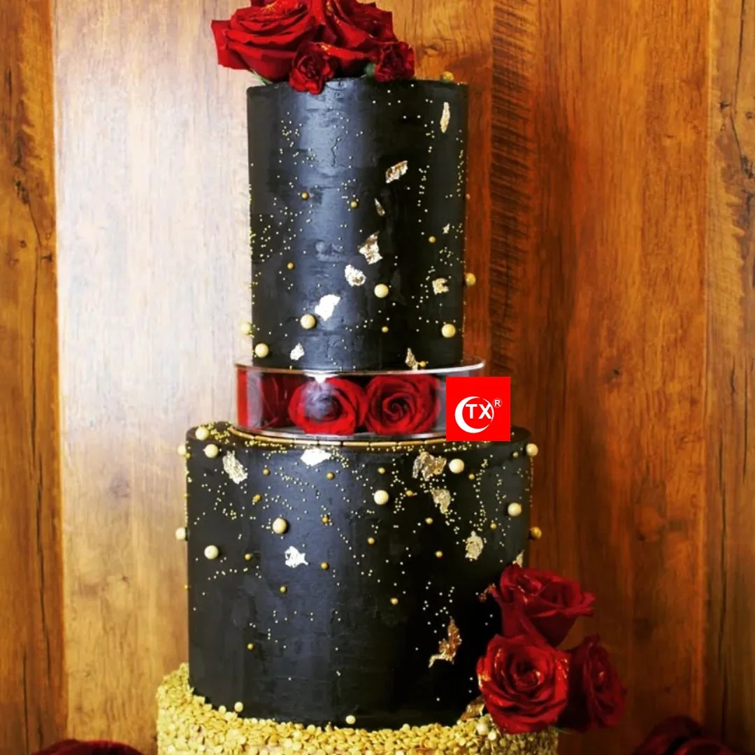 TX 5cm New Trends Clear Acrylic Fillable Cake Stand Cake Tillers Cake Separator Decoration For Wedding Baking Tools Supplier