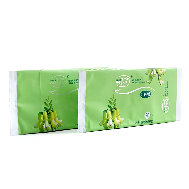 Daily care pad aunt towel spot sanitary napkins towel tampon wet towel pad sticker plastic packaging bags
