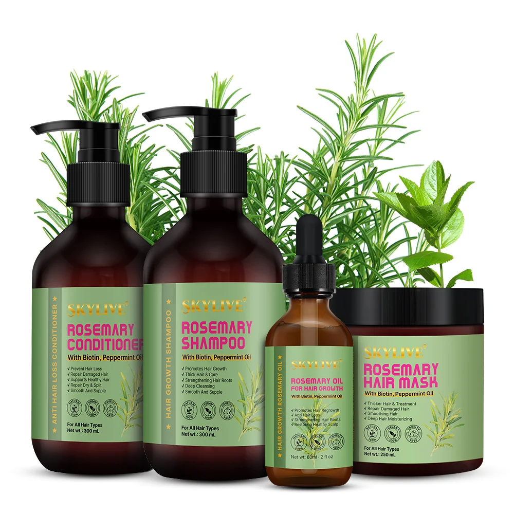 Skylive Miele Rosemary Mint Oil Set Hair Strengthening Essential Oil Nourishing split drying and promotes hair growth Shampoo