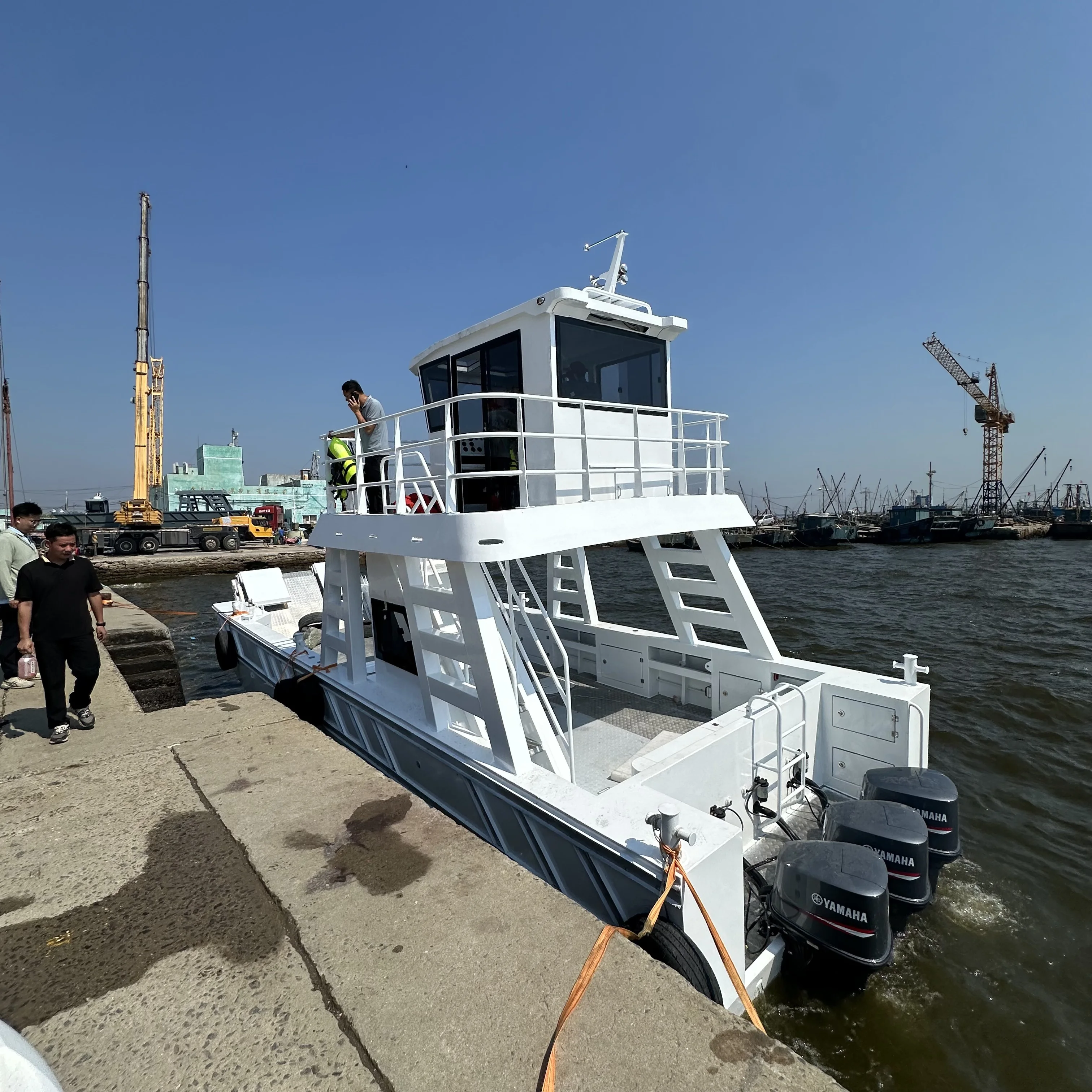 12 м 39ft из алюминиевого сплава десантная лодка алюминиевая баржа с двигателями