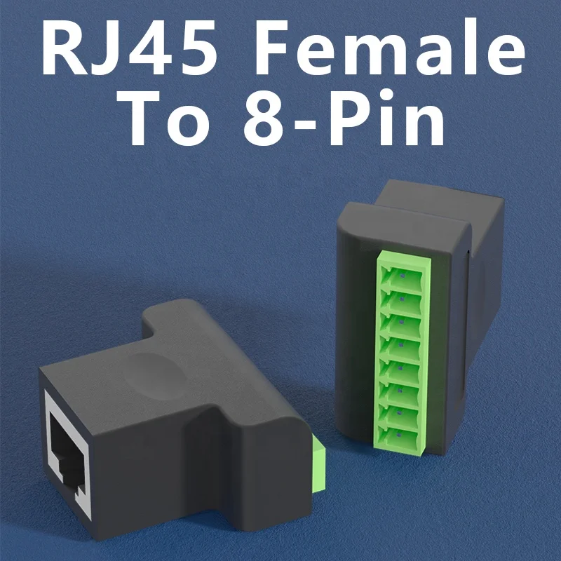 Eemi-protected RJ45 8-контактный гнездовой разъем на винтовой клеммный адаптер для компьютерных