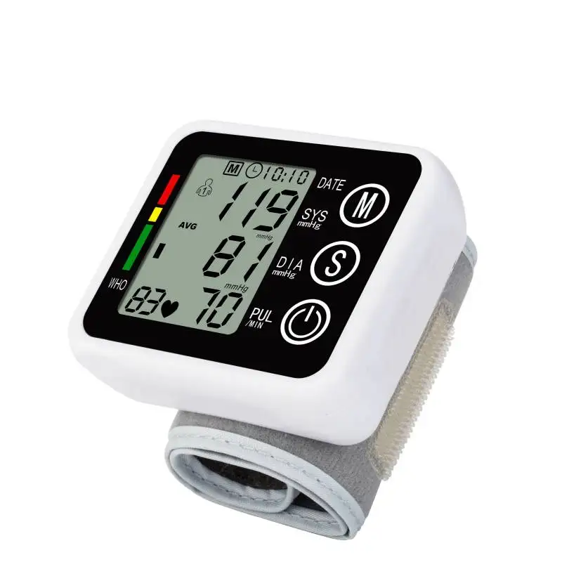 LCD Digital Wrist Blood Pressure Monitor Meter Automatic Tonometr BP Measurement Presion Arterial Tensiometro Sphygmomanometer