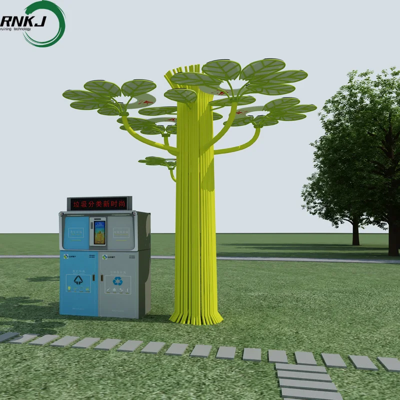 RNKJ brand customised outdoor artificial winds solar palm light for trees static solar tree