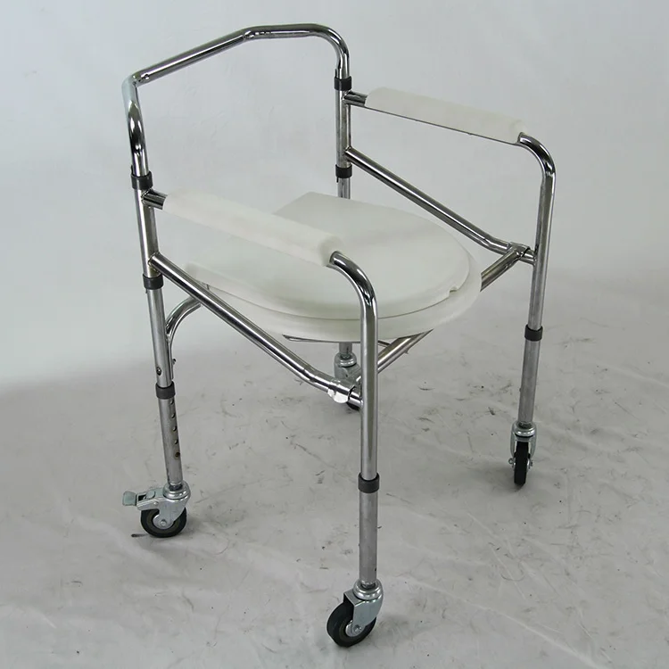 patient toilet chair potty chair adult with castors foldable RJ-C696
