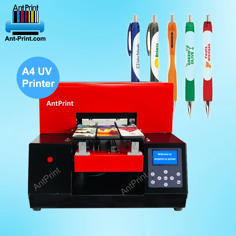 Multifunctional a4 portable direct uv printer for printing on plastic glass uv printer a4 with white system