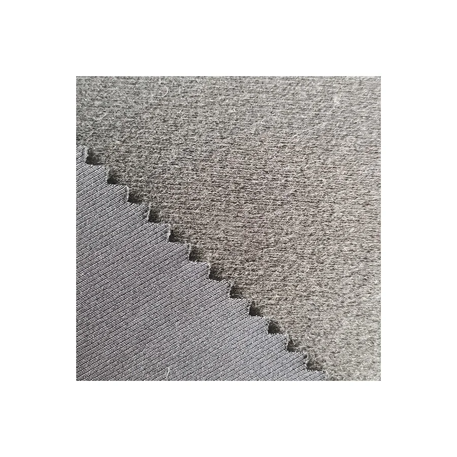 75d spandex stripe four ways stretch TPU membrane polyester velvet backing bonded laminated fabric