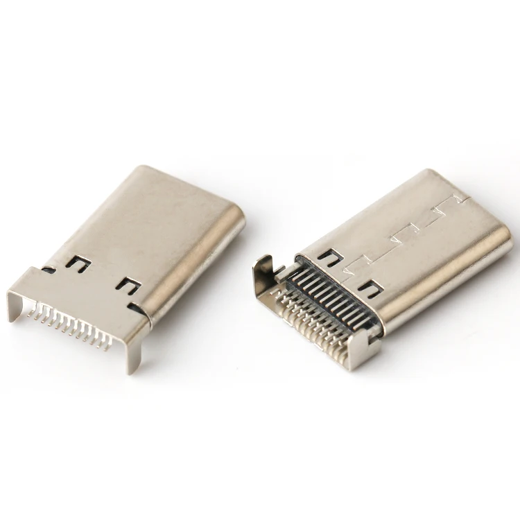 USB Male Plug usb c connector plug usb c Connector double row sink smt type c 24 pin c-type connector
