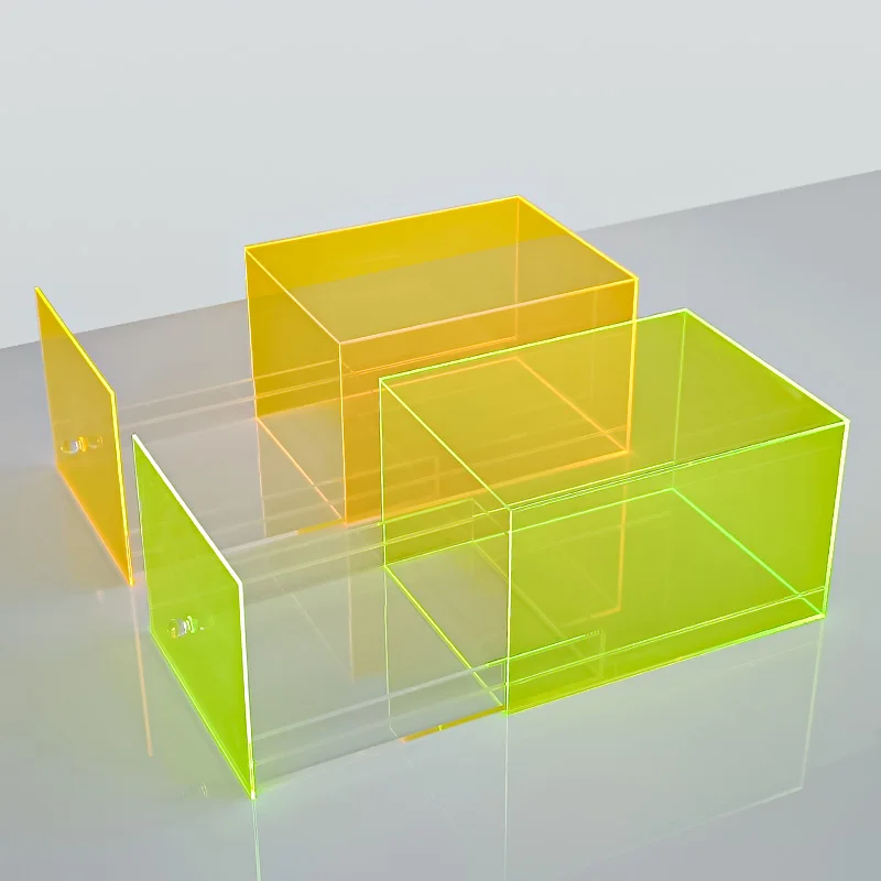 Wholesale Price Acrylic Transparent Plastic Stackable Shoe Container Case Organizer Storage Boxes Set Clear