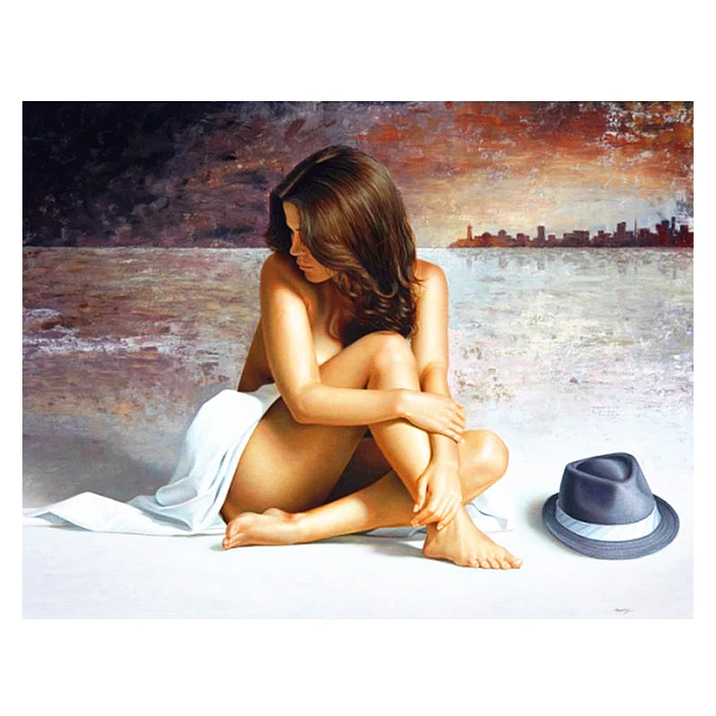  Сексуальное искусство Женская Девушка тело Pintura Desnuda Реалистичные Обнаженные Масляные картины по номерам на холсте для