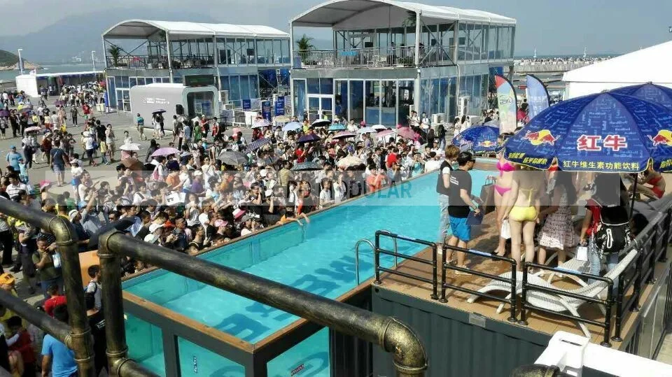 Prefab public large endless combined swimming pool outdoor for hotel