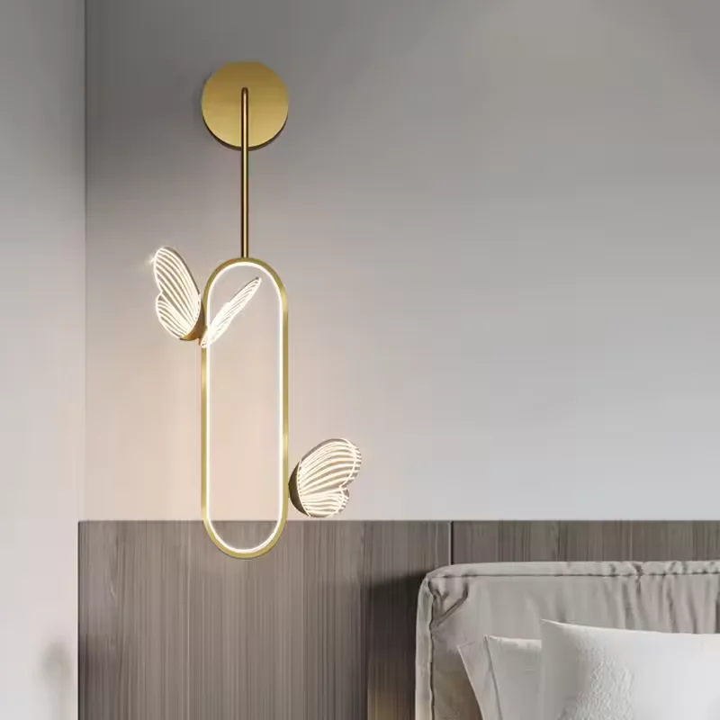 Bedside Modern Living Room Decoration Butterfly LED Pendant Wall Lights Nordic Indoor Lighting Ceiling Lamp