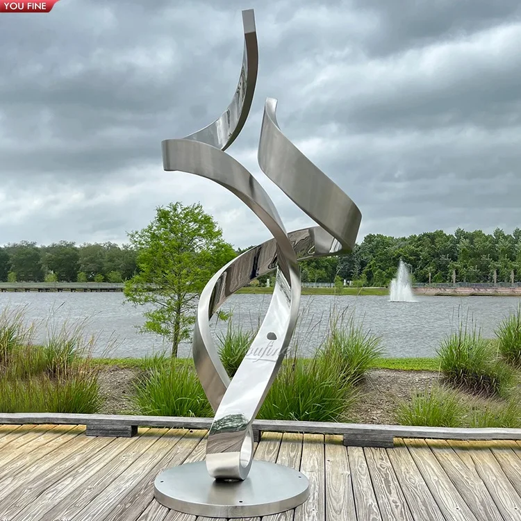 Modern Outdoor Art Decorative Stainless Steel Abstract Statue