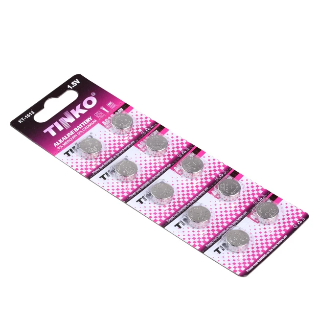TINKO 0%hg Button Cell Ag13 Lr44 Alkaline Coin Battery for Watch