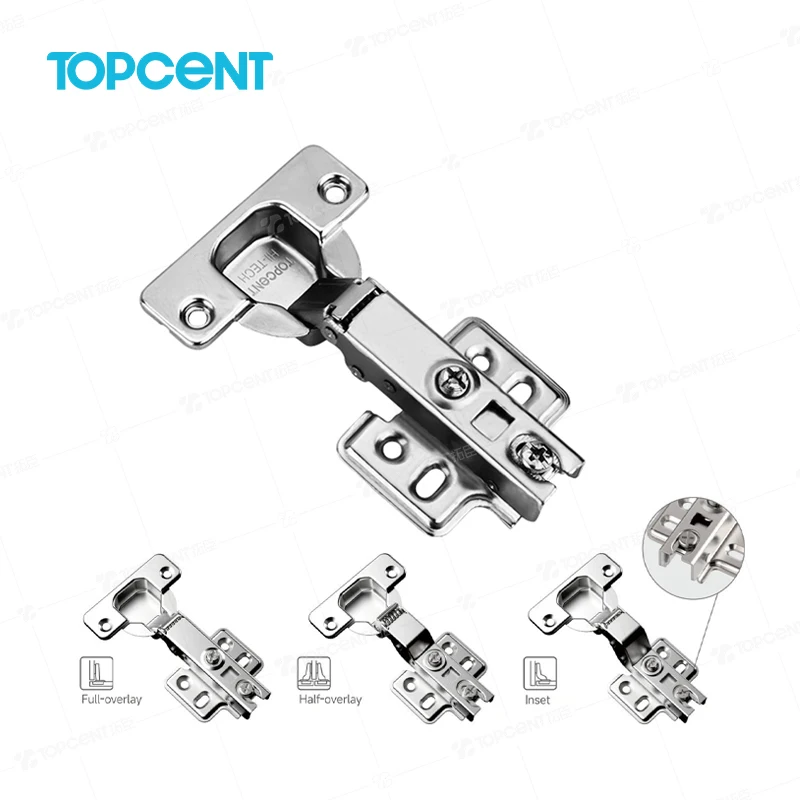 Topcent 35mm Full Overlay One Way Hydraulic Hinges Soft Closing Furniture Cabinet Kitchen Living Room Bedroom Hospital