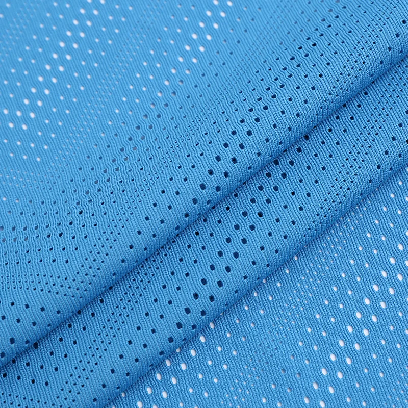 Dri fit moisture wicking sports quick dry polyester mesh jersey knitted garment fabric for t-shirt sportswear