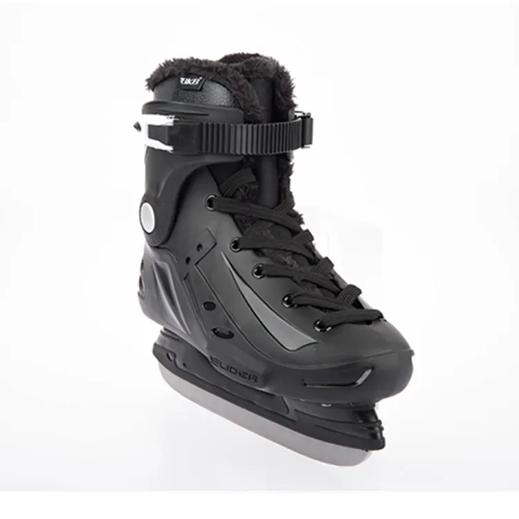 
Fixed Size Ice Hockey Skate Manufacturer High End Integrated Plastic Ice Team Hockey Skates Shoes 