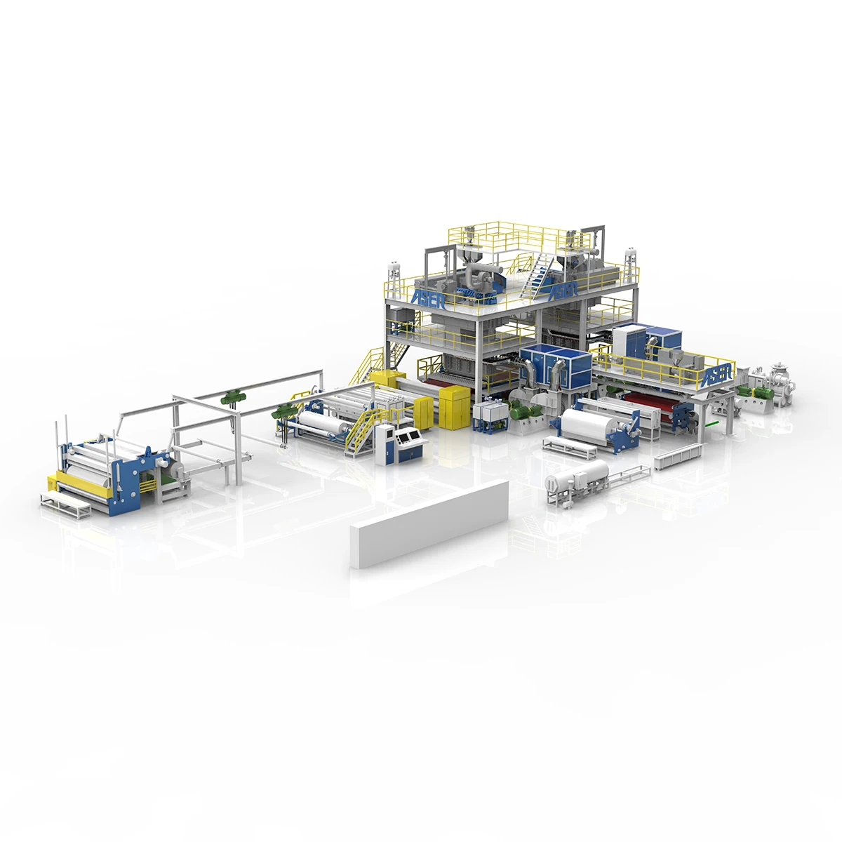 PP SMS Spunbond Melt Blown Nonwoven Fabric Making Machine and  Non Woven Fabric Making Machine