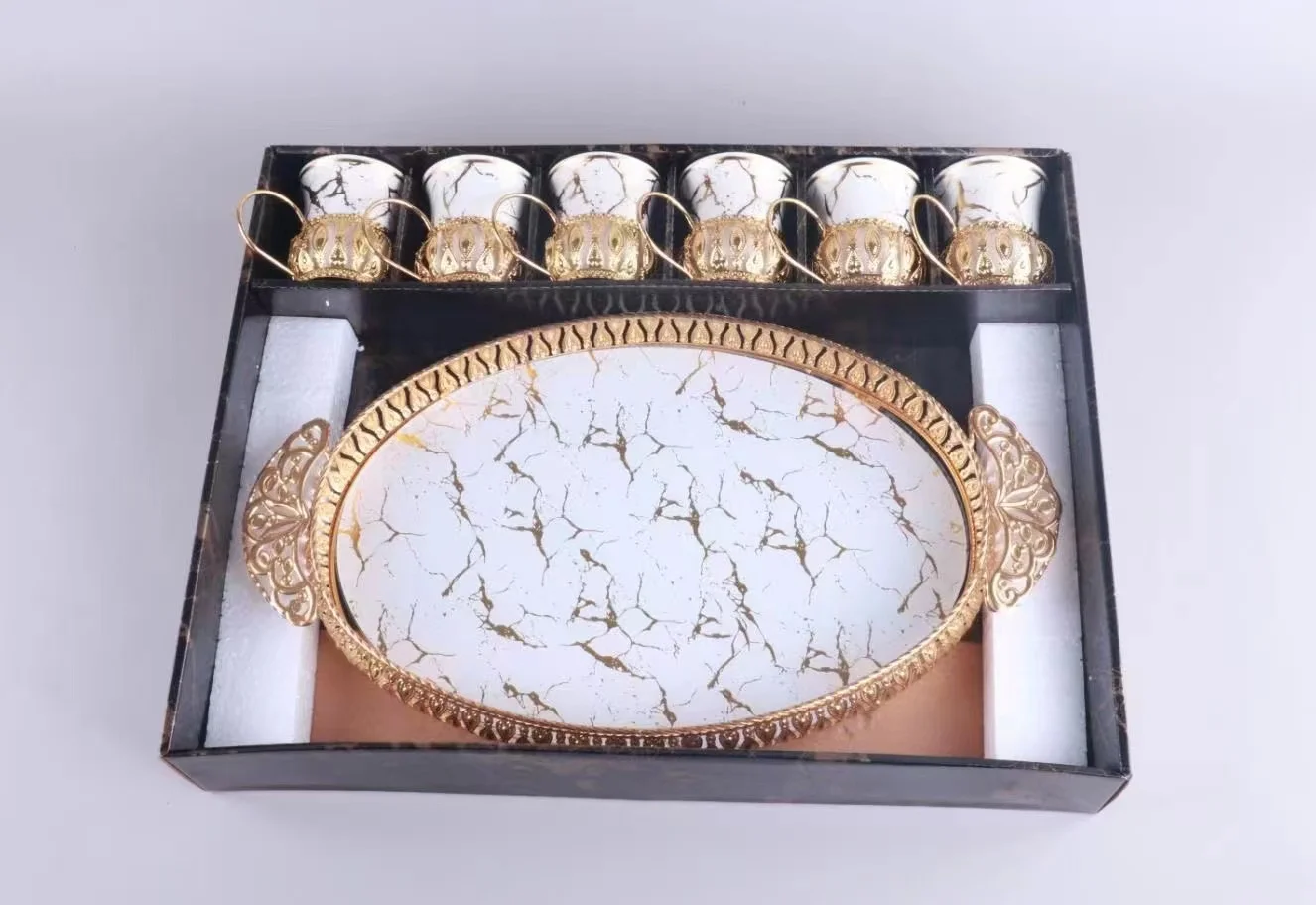 Fast Shipment Arabic Coffee Dallah And Tea Flask Royal Insulated Flask Vacuum1.0L+0.7L FLASK 75ML Cawa cup 120ML Glass cup