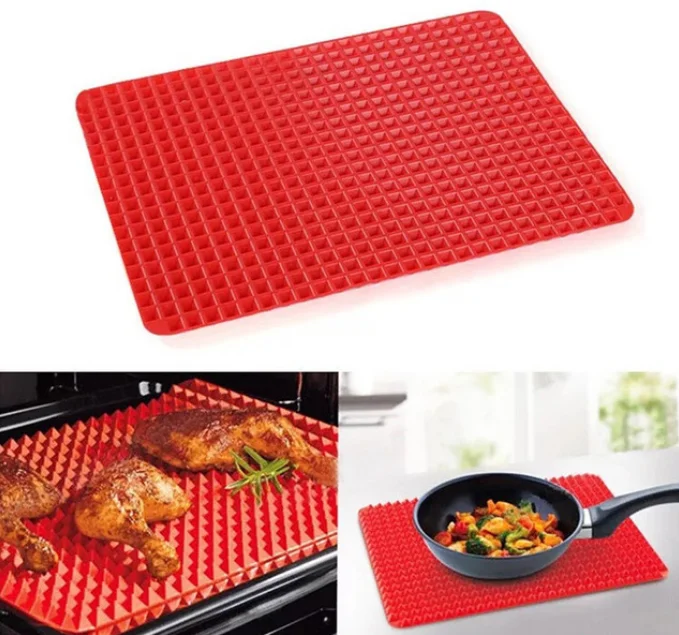 
40x27cm Pyramid Bakeware Pan 4 color Nonstick Silicone Baking Mats Pads Moulds Cooking Mat Oven Baking Tray Sheet Kitchen Tools 